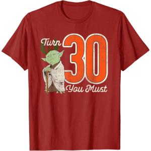 imageStar Wars Yoda 30th Birthday TShirtCranberry Red
