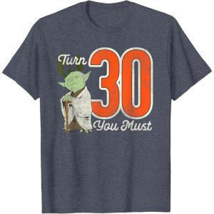 imageStar Wars Yoda 30th Birthday TShirtHeather Blue
