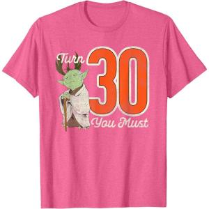 imageStar Wars Yoda 30th Birthday TShirtPink Heather