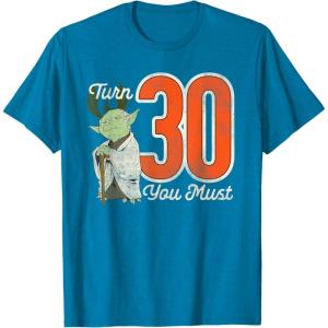imageStar Wars Yoda 30th Birthday TShirtSapphire Blue