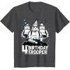 imageStar Wars Stormtrooper Party Hats Trio 4th Birthday Trooper TShirtDark Heather Grey