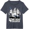 imageStar Wars Stormtrooper Party Hats Trio 4th Birthday Trooper TShirtHeather Blue