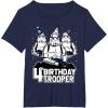 imageStar Wars Stormtrooper Party Hats Trio 4th Birthday Trooper TShirtNavy Blue