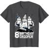 imageStar Wars Stormtrooper Party Hats Trio 8th Birthday Trooper TShirtDark Heather Grey