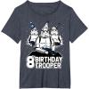 imageStar Wars Stormtrooper Party Hats Trio 8th Birthday Trooper TShirtHeather Blue