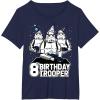 imageStar Wars Stormtrooper Party Hats Trio 8th Birthday Trooper TShirtNavy Blue