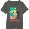 imageStar Wars The Mandalorian The Child Funny Its My Birthday TShirtAsphalt Grey