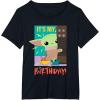 imageStar Wars The Mandalorian The Child Funny Its My Birthday TShirtBlack