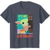 imageStar Wars The Mandalorian The Child Funny Its My Birthday TShirtHeather Blue