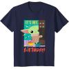 imageStar Wars The Mandalorian The Child Funny Its My Birthday TShirtNavy Blue