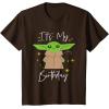 imageStar Wars The Mandalorian The Child Its My Birthday TShirtBrown