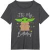 imageStar Wars The Mandalorian The Child Its My Birthday TShirtDark Heather Grey