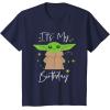 imageStar Wars The Mandalorian The Child Its My Birthday TShirtNavy Blue