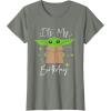 imageStar Wars The Mandalorian The Child Its My Birthday TShirtOlive Heather