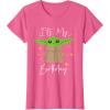 imageStar Wars The Mandalorian The Child Its My Birthday TShirtPink Heather