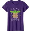 imageStar Wars The Mandalorian The Child Its My Birthday TShirtPurple
