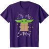 imageStar Wars The Mandalorian The Child Its My Birthday TShirtPurple