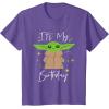 imageStar Wars The Mandalorian The Child Its My Birthday TShirtPurple Heather