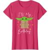 imageStar Wars The Mandalorian The Child Its My Birthday TShirtRed Heather