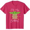 imageStar Wars The Mandalorian The Child Its My Birthday TShirtRed Heather