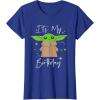 imageStar Wars The Mandalorian The Child Its My Birthday TShirtRoyal Blue