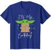 imageStar Wars The Mandalorian The Child Its My Birthday TShirtRoyal Blue