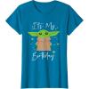 imageStar Wars The Mandalorian The Child Its My Birthday TShirtSapphire Blue
