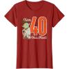 imageStar Wars Yoda 40th Birthday TShirtCranberry Red