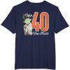 imageStar Wars Yoda 40th Birthday TShirtNavy Blue