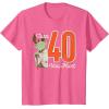 imageStar Wars Yoda 40th Birthday TShirtPink Heather