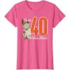 imageStar Wars Yoda 40th Birthday TShirtPink Heather
