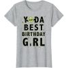 imageStar Wars Yoda Best Birthday Girl Rebel Logo TShirtHeather Grey