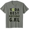 imageStar Wars Yoda Best Birthday Girl Rebel Logo TShirtOlive Heather