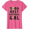imageStar Wars Yoda Best Birthday Girl Rebel Logo TShirtPink Heather