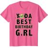 imageStar Wars Yoda Best Birthday Girl Rebel Logo TShirtPink Heather
