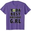 imageStar Wars Yoda Best Birthday Girl Rebel Logo TShirtPurple Heather