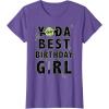 imageStar Wars Yoda Best Birthday Girl Rebel Logo TShirtPurple Heather