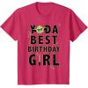 imageStar Wars Yoda Best Birthday Girl Rebel Logo TShirtRed Heather