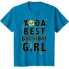 imageStar Wars Yoda Best Birthday Girl Rebel Logo TShirtSapphire Blue