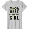 imageStar Wars Yoda Best Birthday Girl Rebel Logo TShirtSilver Grey