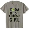 imageStar Wars Yoda Best Birthday Girl Rebel Logo TShirtSlate Grey