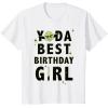 imageStar Wars Yoda Best Birthday Girl Rebel Logo TShirtWhite