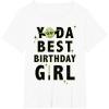 imageStar Wars Yoda Best Birthday Girl Rebel Logo TShirtWhite