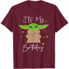 imageStar Wars The Mandalorian The Child Its My Birthday TShirtBurgundy