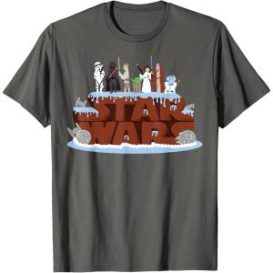 imageStar Wars Character Birthday Cake TShirtAsphalt Grey