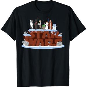 imageStar Wars Character Birthday Cake TShirtBlack