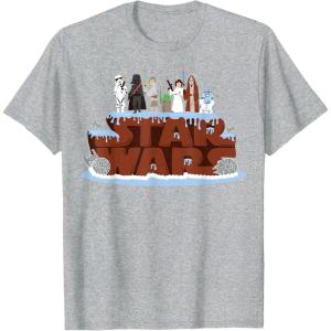 imageStar Wars Character Birthday Cake TShirtHeather Grey
