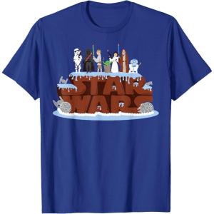 imageStar Wars Character Birthday Cake TShirtRoyal Blue