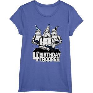 imageStar Wars Stormtrooper Party Hats Trio 4th Birthday Trooper TShirtBright Blue Heather