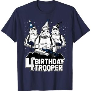 imageStar Wars Stormtrooper Party Hats Trio 4th Birthday Trooper TShirtNavy Blue
